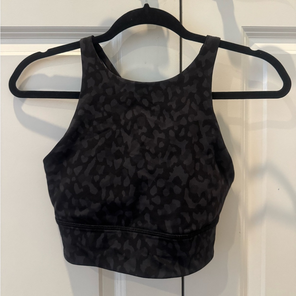Lululemon Black Patterned Sports Bra